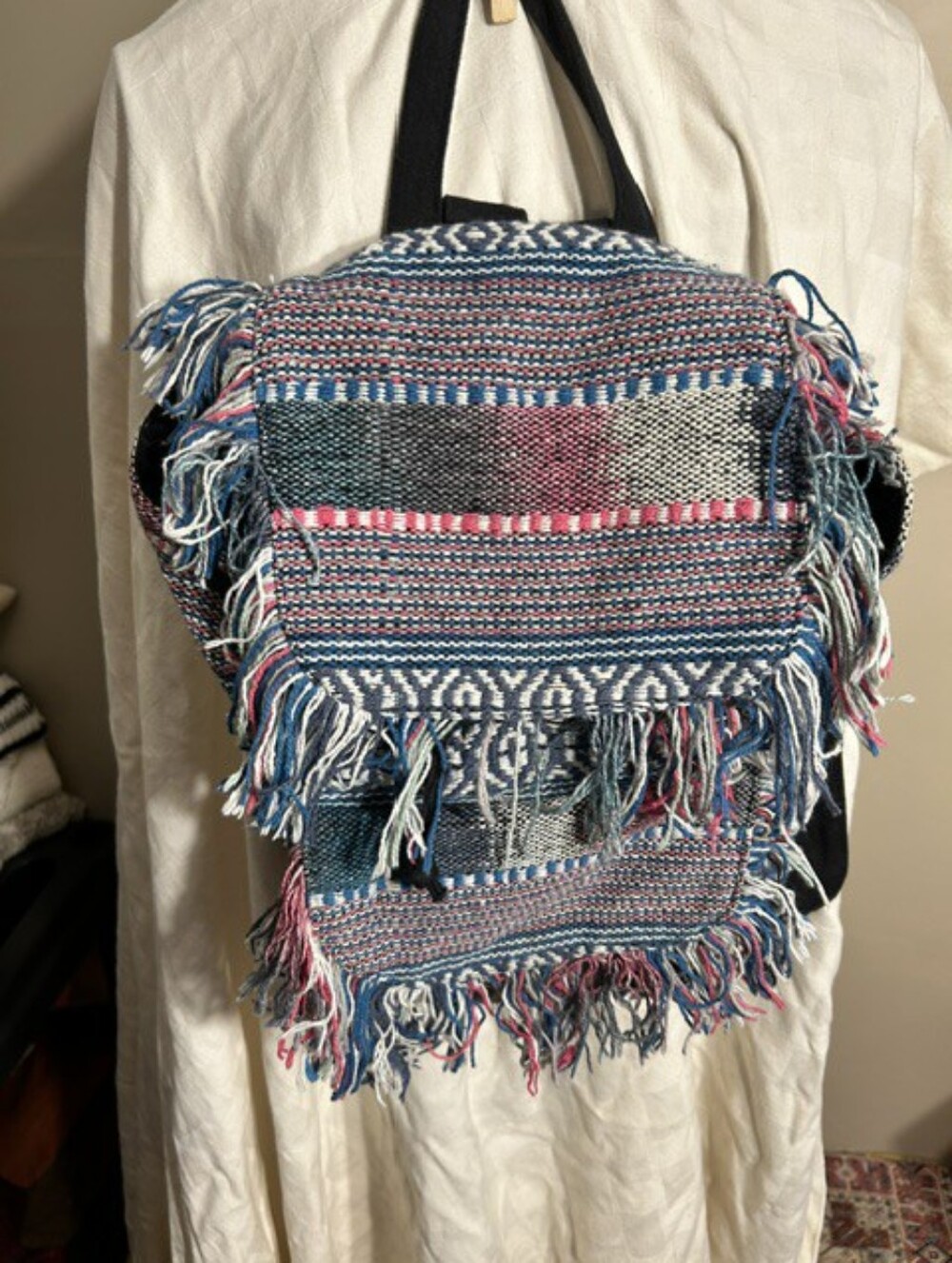 boho cloth fun festival fringe mini backpack purse bag back pack  mall